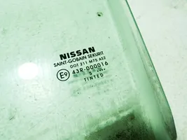 Nissan Pathfinder R51 Pagrindinis priekinių durų stiklas (keturdurio) 43R000016