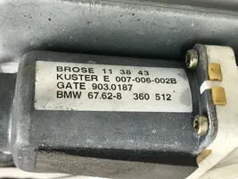 BMW 5 E39 Mécanisme lève-vitre de porte arrière avec moteur 67628360512