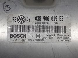 Volkswagen PASSAT B5.5 Variklio valdymo blokas 038906019EB