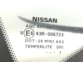 Nissan Qashqai Takasivuikkuna/-lasi 43R006723