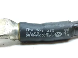 Volkswagen Touareg II Negative earth cable (battery) 7P0971235