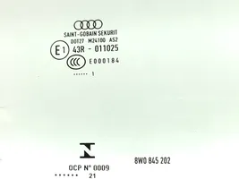 Audi A4 S4 B9 8W Etuoven ikkunalasi, neliovinen malli 8W0845202