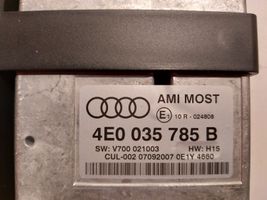 Audi Q7 4L Console centrale, commande de multimédia l'unité principale 4E0035785B