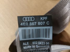 Audi A8 S8 D3 4E Ceinture de sécurité arrière centrale (siège) 4E0857807C