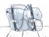 Mechanizm podnoszenia szyby przedniej bez silnika 1T1837730AF