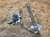 Front door window regulator with motor 