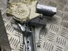 Rear door window regulator with motor 