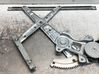Rear window lifting mechanism without motor 