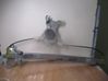 Rear window lifting mechanism without motor 
