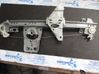 Rear window lifting mechanism without motor 