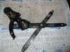 Rear window lifting mechanism without motor 