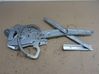 Front door window regulator with motor 4552600