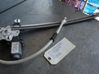 Rear window lifting mechanism without motor 