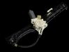 Rear door window regulator with motor 7166381