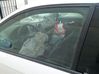 Front door window glass four-door AUDIA38P1