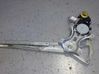 Rear window lifting mechanism without motor 