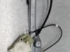 Rear window lifting mechanism without motor 
