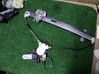 Front door window regulator with motor 