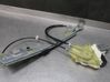 Rear door window regulator with motor 