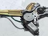 Rear window lifting mechanism without motor 