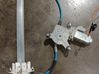 Rear door window regulator with motor 9636619380