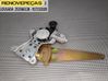 Rear window lifting mechanism without motor 