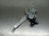 Rear window lifting mechanism without motor 