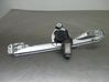 Rear window lifting mechanism without motor 