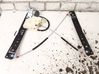 Rear door window regulator with motor 