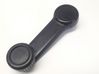 Rear door window winding handle 