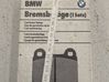 Brake pads (front) 34111159249