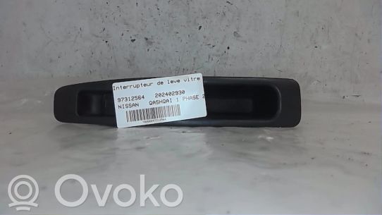 Bouton De Commande De Vitre Passager Pour Nissan Qashqai – Référence 25411JD000 – Noir – Neuf Sous Emballage