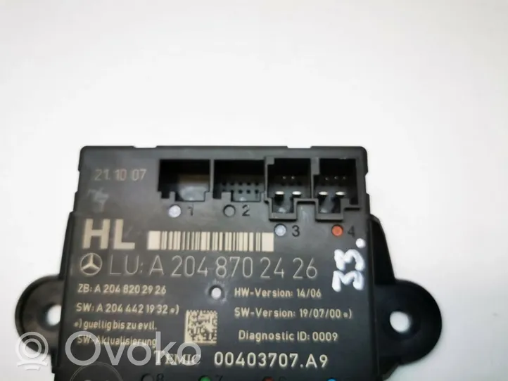 Mercedes-Benz C W204 Door control unit/module A2048702426