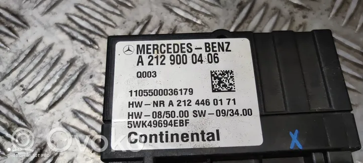 Mercedes-Benz C W204 Polttoaineen ruiskutuspumpun ohjainlaite/moduuli A2129000406
