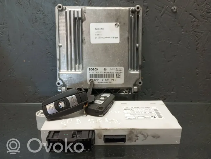 BMW 3 E90 E91 Kit centralina motore ECU e serratura 7801711