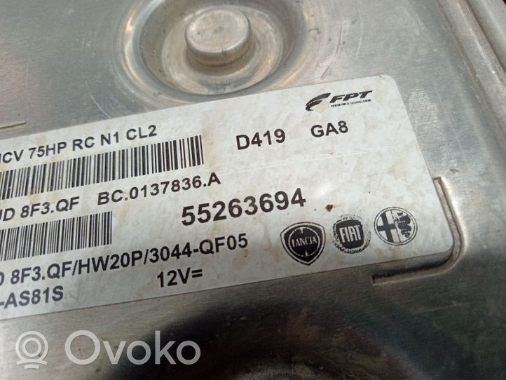 Fiat Fiorino Unité de commande, module ECU de moteur 55263694