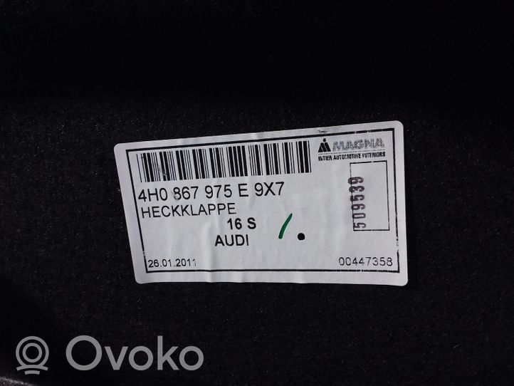 Audi A8 S8 D4 4H Verkleidung Abdeckung Heckklappe Kofferraumdeckel Satz Set 4H0867975E