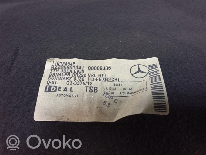 Mercedes-Benz S W222 Tapicerka bagażnika / Komplet A2226901441