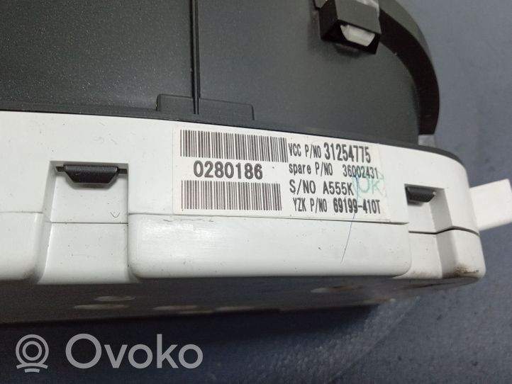 Volvo S40 Tachimetro (quadro strumenti) 31254775