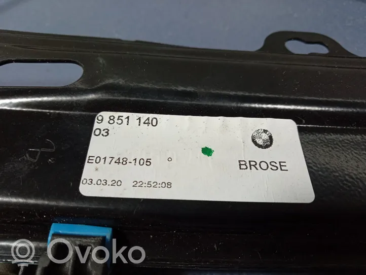 BMW 2 F44 Elektryczny podnośnik szyby drzwi tylnych 9851140