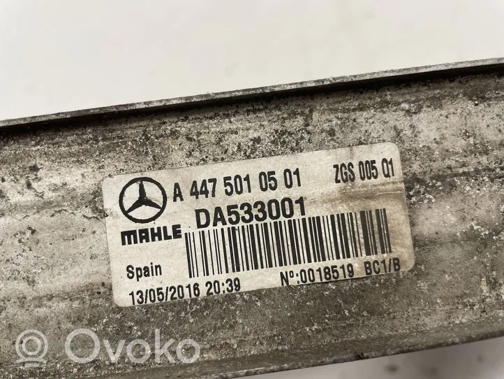 Mercedes-Benz Vito Viano W447 Radiador intercooler A4475010501