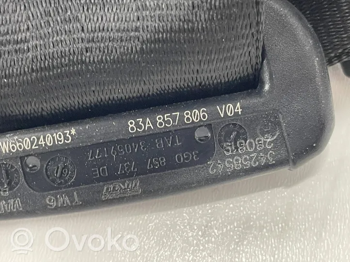 Audi Q3 F3 Saugos diržas galinis 83A857806