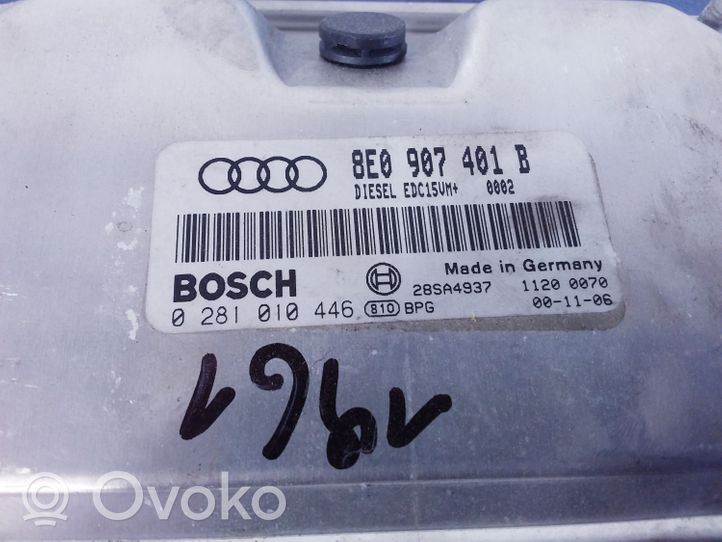 Audi A4 S4 B6 8E 8H Galios (ECU) modulis 8E0907401B