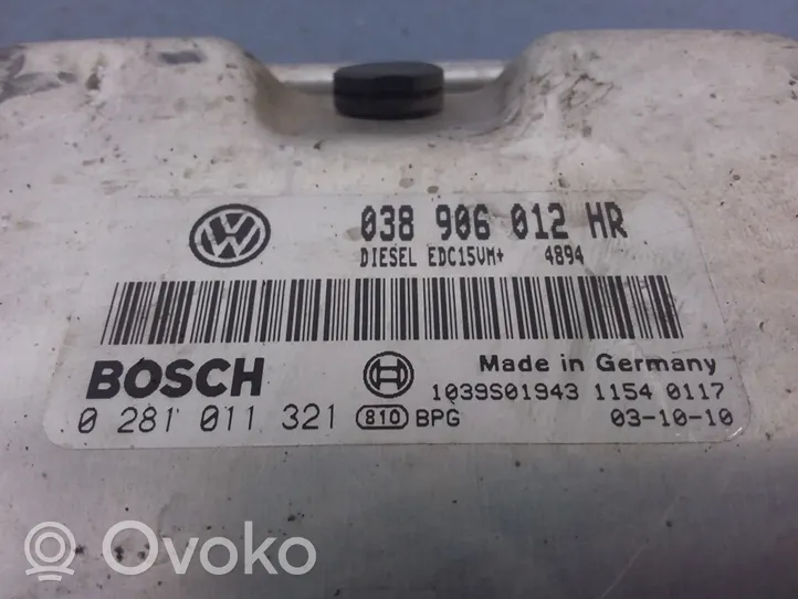 Skoda Fabia Mk1 (6Y) Komputer / Sterownik ECU silnika 038906012HR