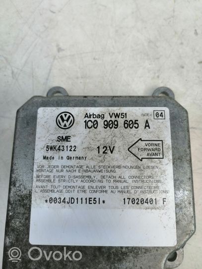 Volkswagen Golf IV Turvatyynyn ohjainlaite/moduuli 1C0909605A