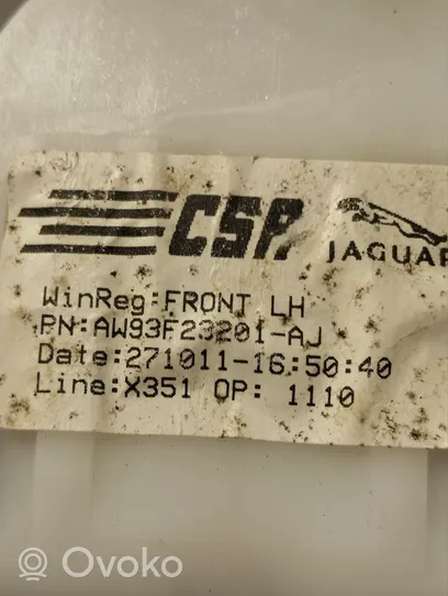 Jaguar XJ X351 Priekšpusē elektriskā loga pacelšanas mehānisma komplekts AW93F23201AJ