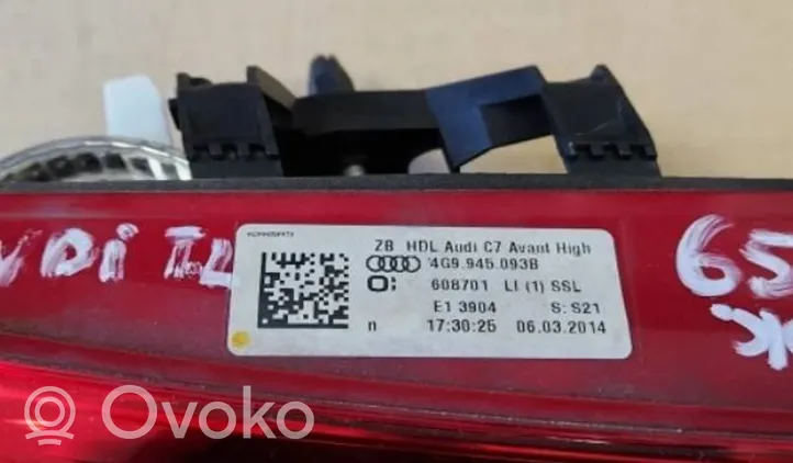 Audi A4 S4 B8 8K Aizmugurējais lukturis virsbūvē 4G9945093B