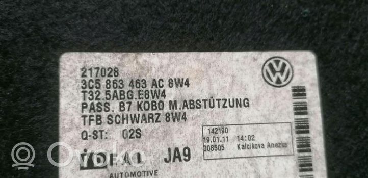 Volkswagen PASSAT B7 Trunk/boot mat liner 3C5863463AC