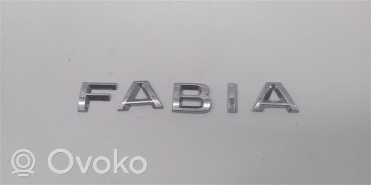 Skoda Fabia Mk3 (NJ) Emblemat / Znaczek tylny / Litery modelu 