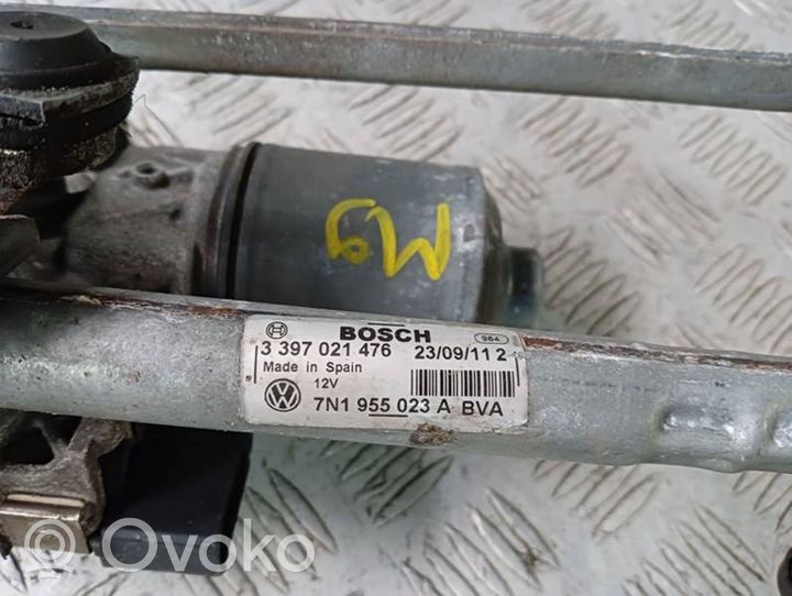 Volkswagen Sharan Front wiper linkage and motor 7N1955023A